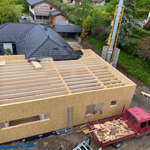 construction d'une maison en ossature bois